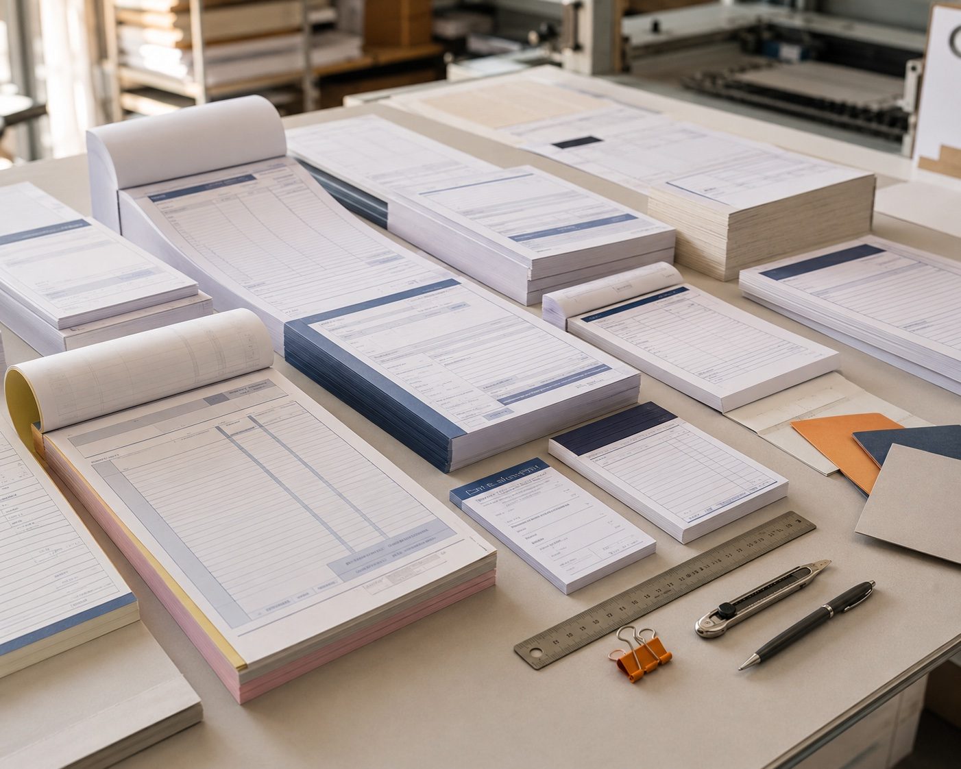 Documents professionnels Graphic Ouest — carnets NCR, brochures, liasses