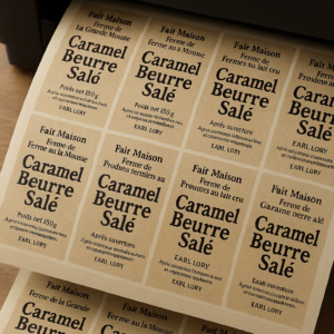 étiquette papier adhésive